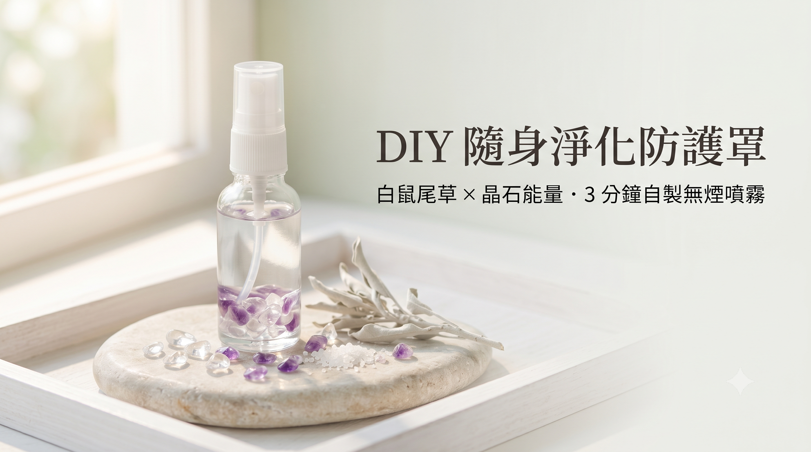 「晶石能量」白鼠尾草無煙淨化噴霧 "Crystal Energy" White Sage Smokeless Cleansing Spray