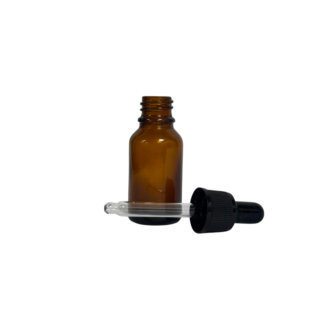 Amber Glass Bottle - with dropper
