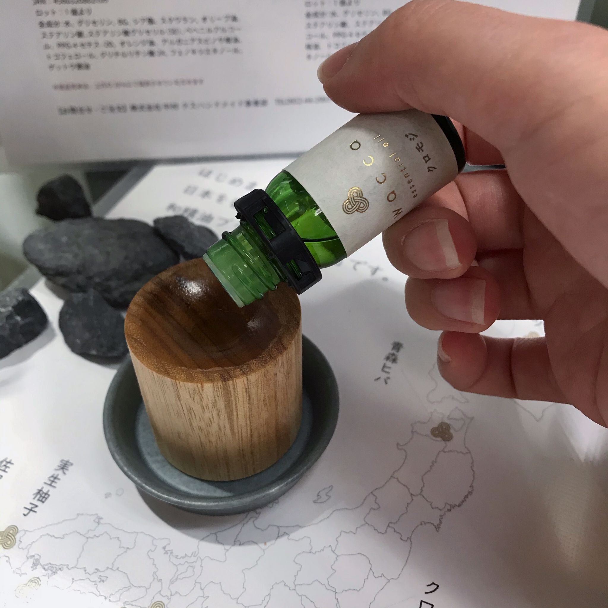 KUSU HANDMADE 擴香木專用吉田燒陶瓷盤 - 海軍藍