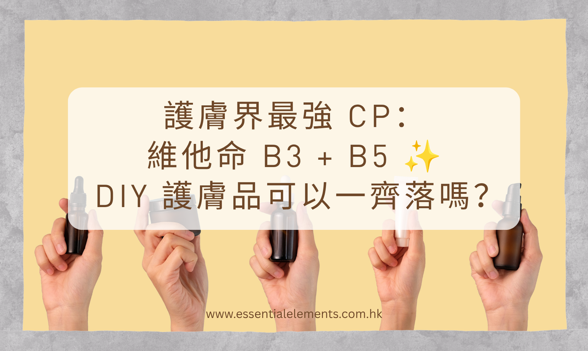 【護膚界最強 CP：維他命 B3 + B5 ✨ DIY 護膚品可以一齊落嗎？】 The Ultimate Skincare Power Couple: Vitamin B3 + B5 ✨ Can you mix them in your DIY skincare?