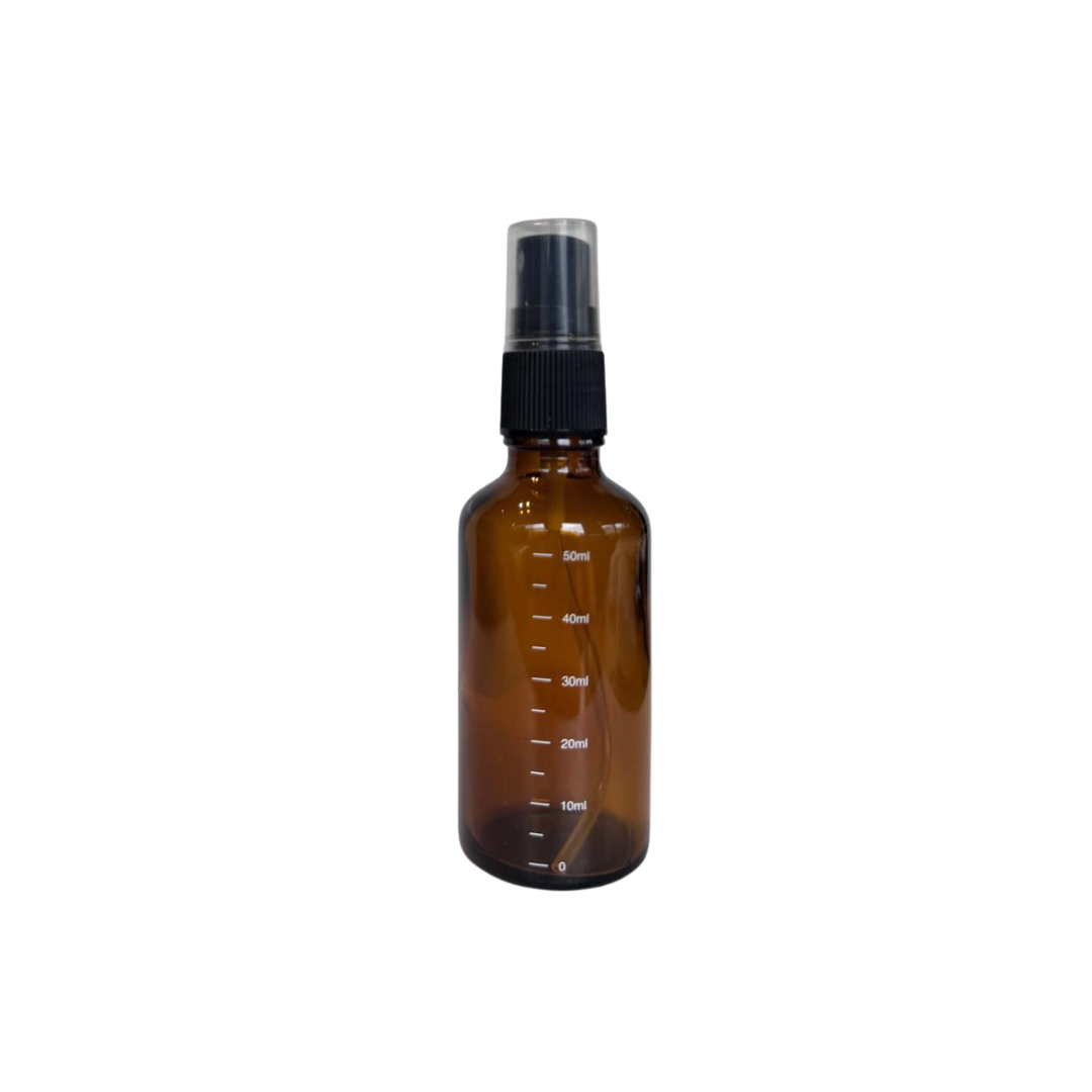 Amber Glass Bottle - with spray