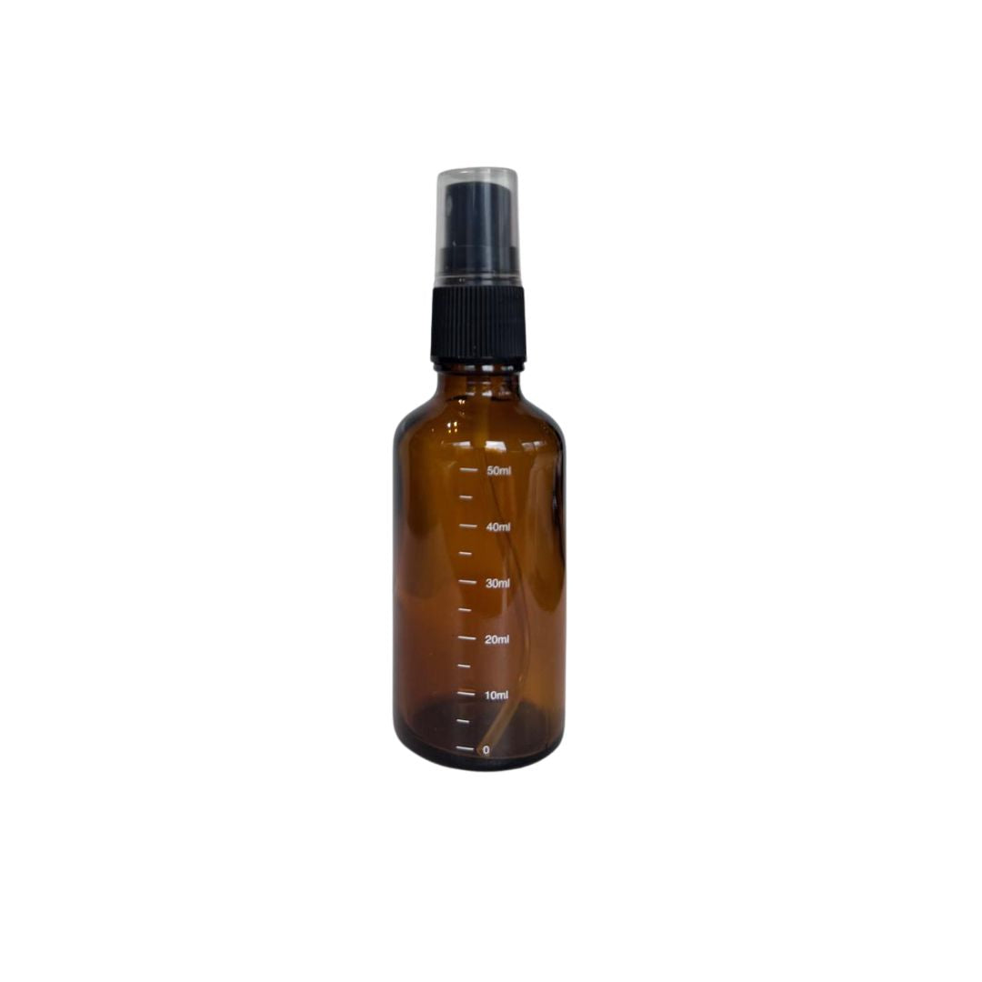 Amber Glass Bottle - with spray