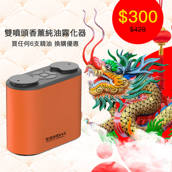 (只限購買6支精油換購) HK$300 雙噴頭香薰純油霧化器