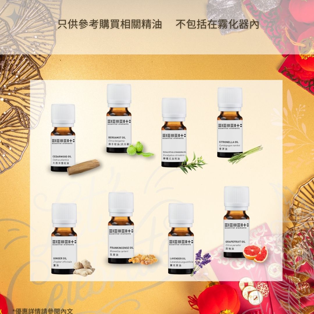 迎新年限定! (只限購買5支精油換購) HK$328 雙噴頭香薰純油霧化器