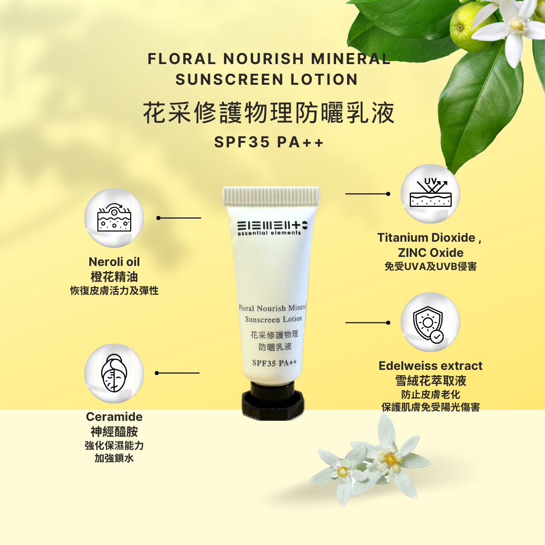 (Purchase over $600 Free Gift ) 3ml x2  Floral nourish mineral sunscreen lotion SPF35 PA++