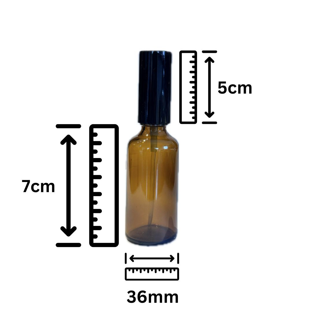 Amber Glass Bottle - with spray