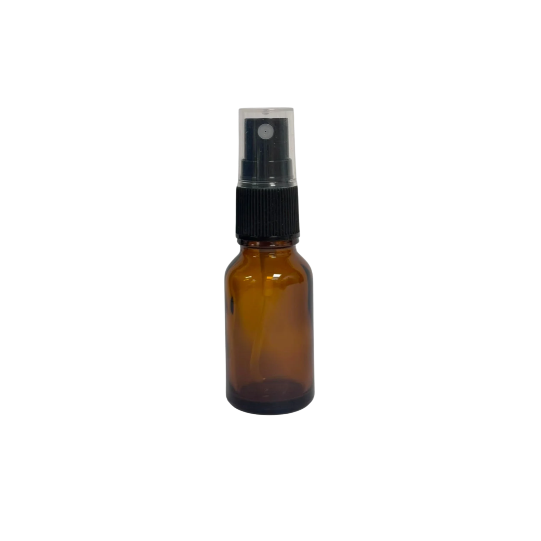 Amber Glass Bottle - with spray