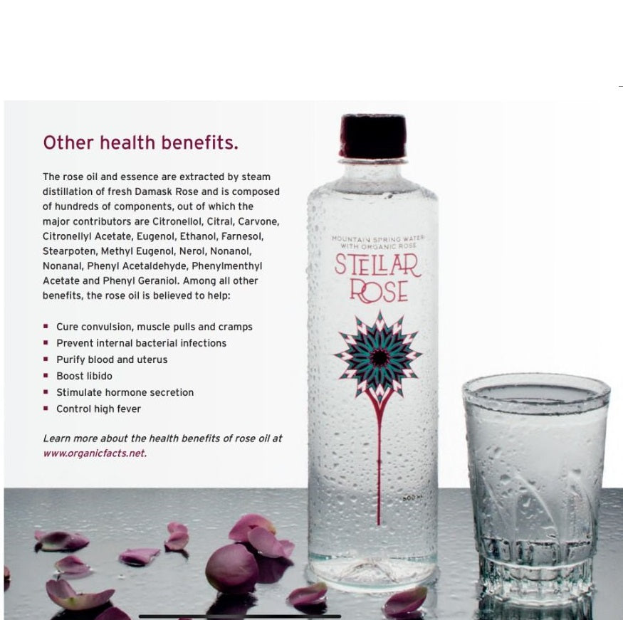 Stellar Rose Mountain Spring Water with Organic Rose 500ml (pick up / delivery after 26-May-2024)